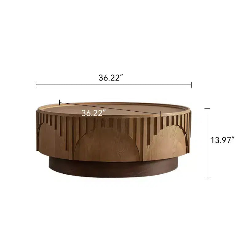 36.22 Round Wood Pedestal Coffee Table