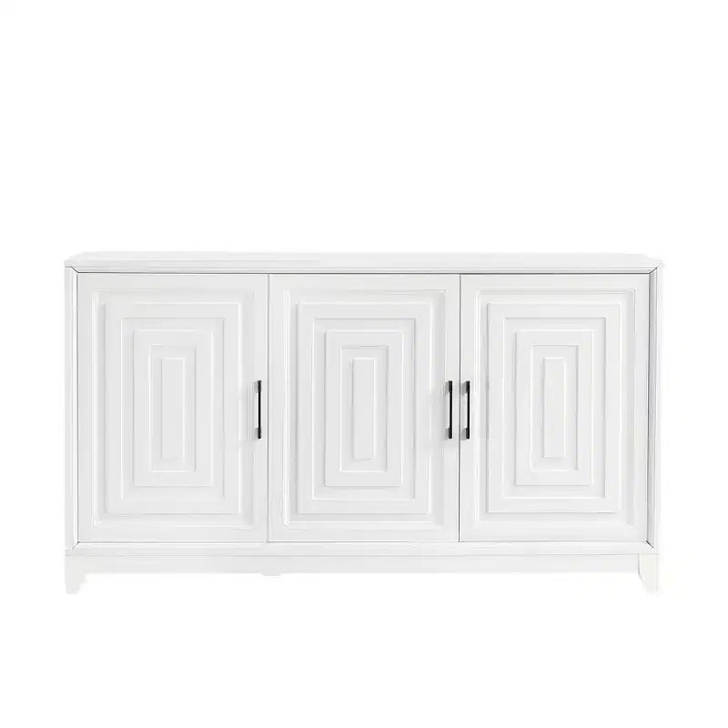 Modern TV Stand for TVs up to 65, Entertainment Center Media Console Cabinet with 2 Spacious Storage Space