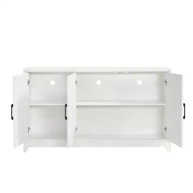 Modern TV Stand for TVs up to 65, Entertainment Center Media Console Cabinet with 2 Spacious Storage Space