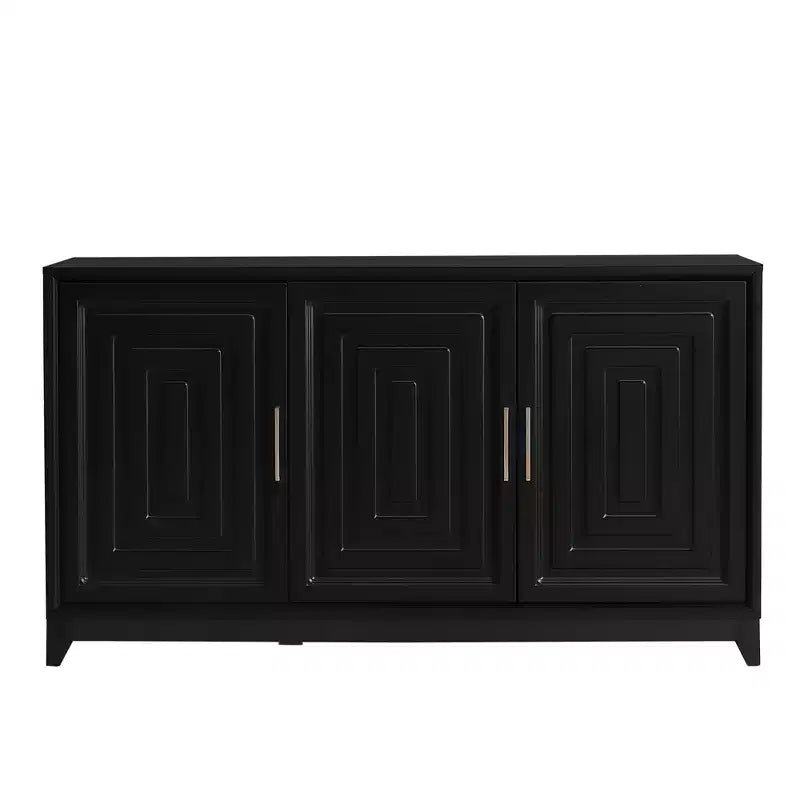 Modern TV Stand for TVs up to 65, Entertainment Center Media Console Cabinet with 2 Spacious Storage Space