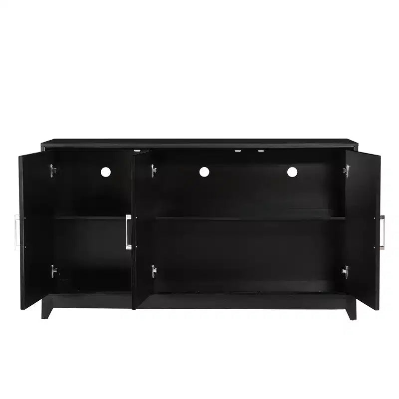 Modern TV Stand for TVs up to 65, Entertainment Center Media Console Cabinet with 2 Spacious Storage Space