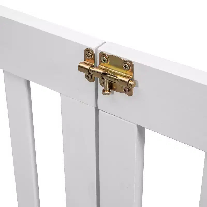 Full House-shaped Headboard Floor Bed with Fence White