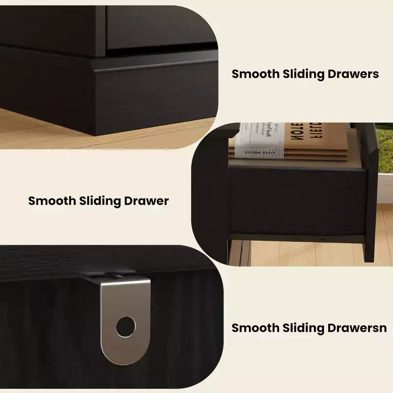 Cassettiera a 8 cassetti per camera da letto, con cassetti profondi e ampio piano superiore, grande e doppia, ideale per la cabina armadio, cassettiera orizzontale in legno per soggiorno