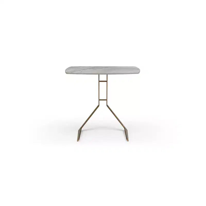 45 in.H Gray Color Round Metal Table Top End Table 1 -piece