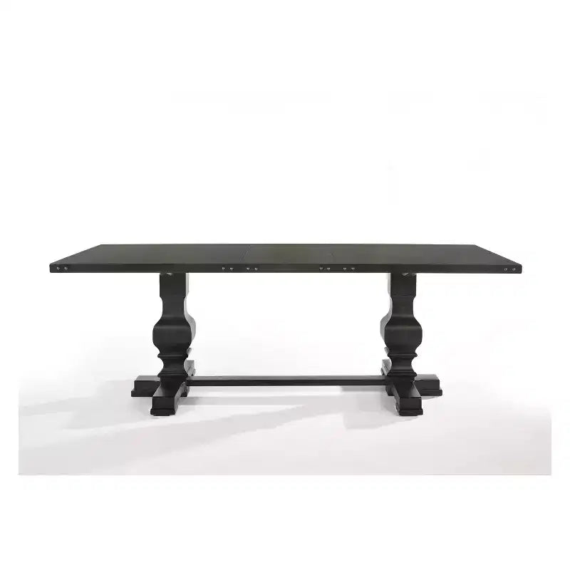 Dining Table Vintage Black Furniture: Rectangular, Non-Extension, Seats 6