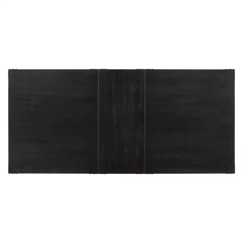 Dining Table Vintage Black Furniture: Rectangular, Non-Extension, Seats 6