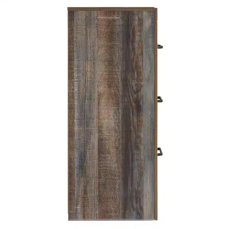 Cassettiera in legno in stile rustico con più cassetti per la camera da letto