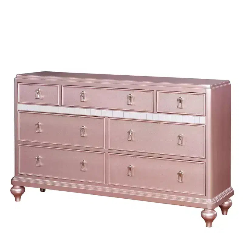 Cassettiera a 7 cassetti, oro rosa