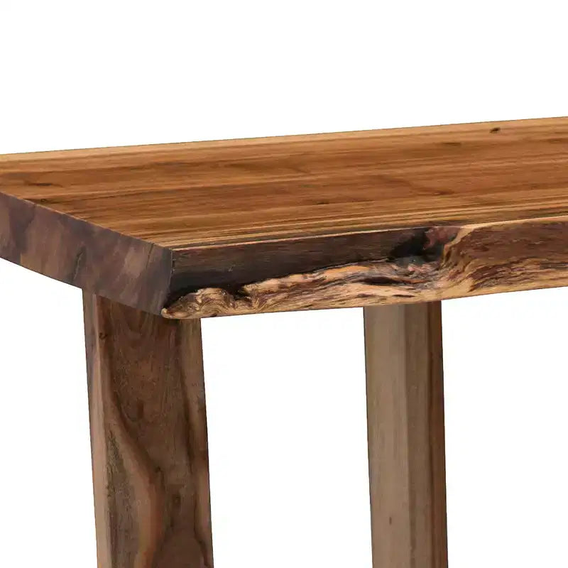 Live Edge Solid Wood Media Console: Acacia, Non-Toxic Finish, Steel Hardware