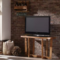 Live Edge Solid Wood Media Console: Acacia, Non-Toxic Finish, Steel Hardware