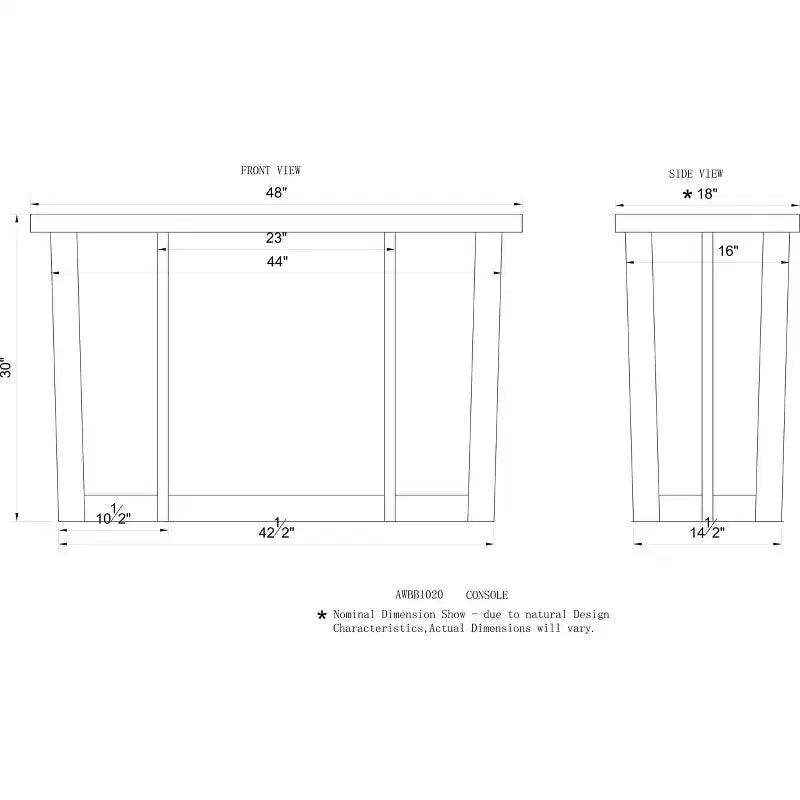 Live Edge Solid Wood Media Console: Acacia, Non-Toxic Finish, Steel Hardware
