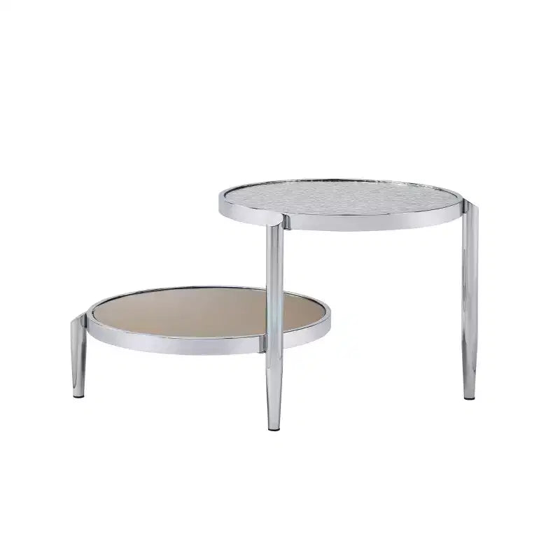 Coffee Glass Table Chrome Finish