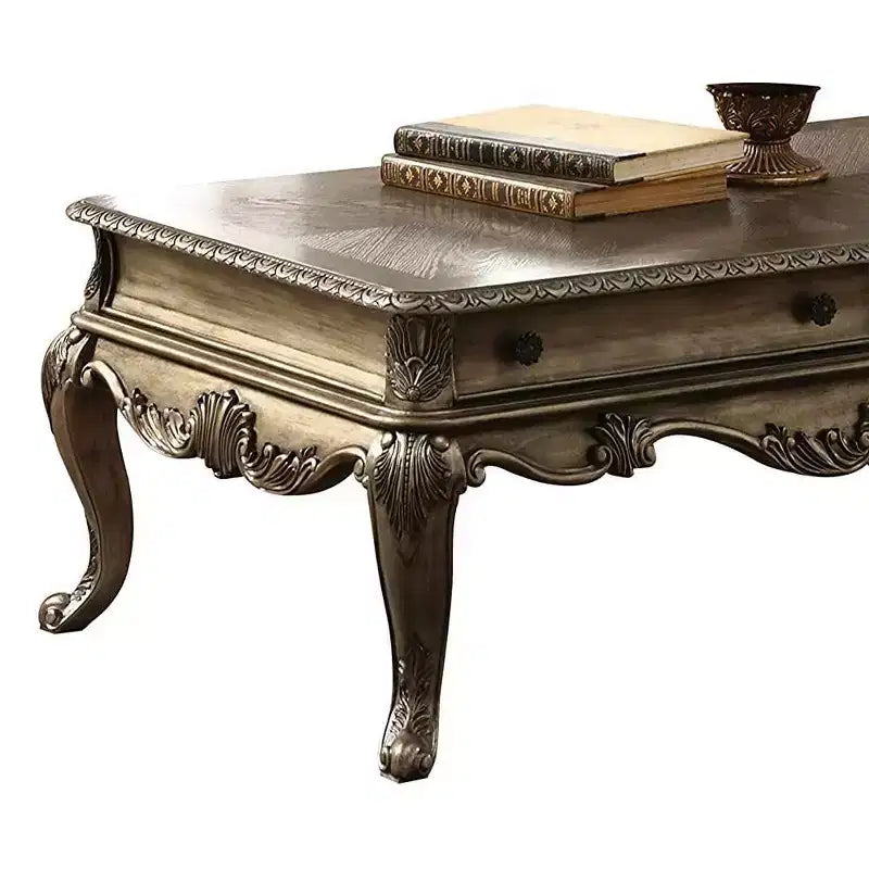 Distressed Style Coffee Table Vintage Oak Finish