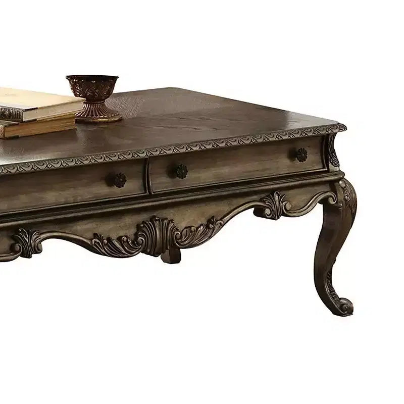 Distressed Style Coffee Table Vintage Oak Finish