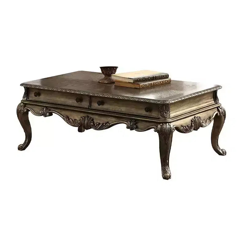 Distressed Style Coffee Table Vintage Oak Finish