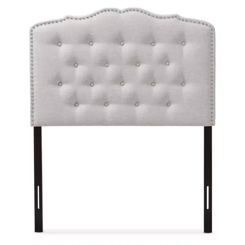 Modern And Contemporary Fabric Headboard Grayish Beige