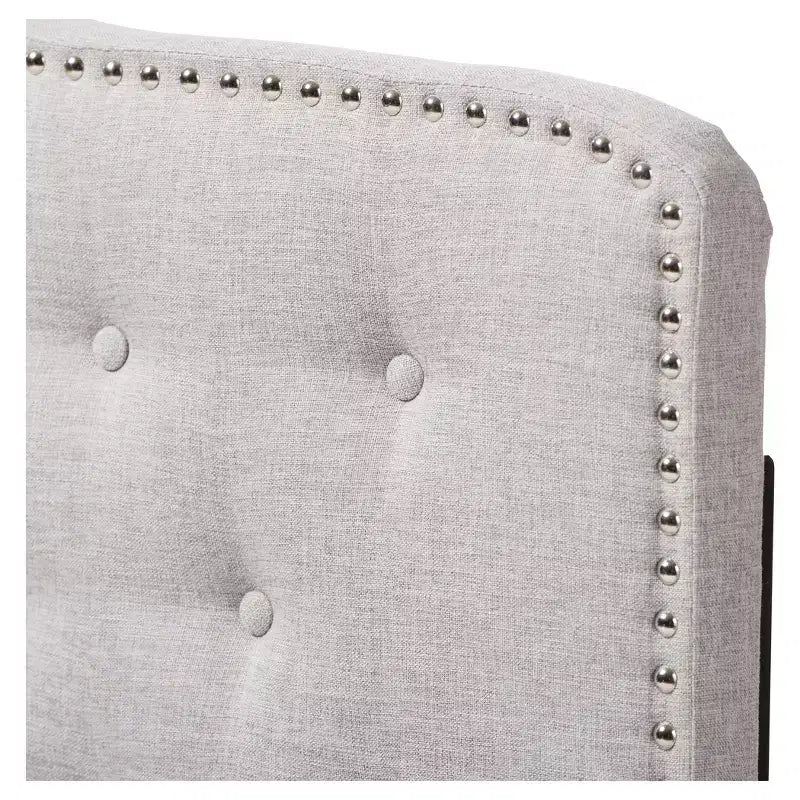 Modern And Contemporary Fabric Headboard Grayish Beige