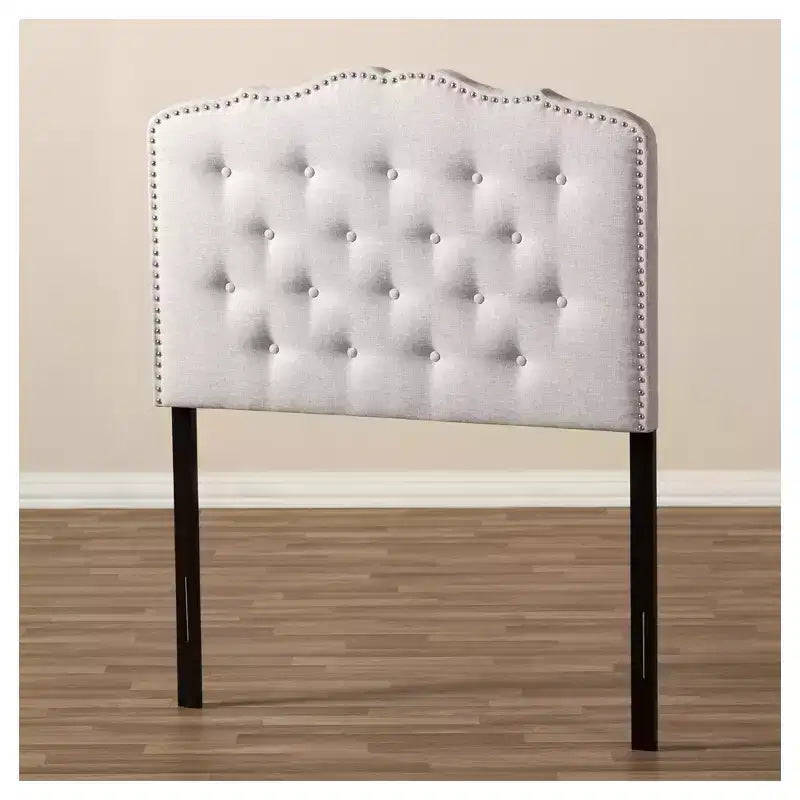Modern And Contemporary Fabric Headboard Grayish Beige