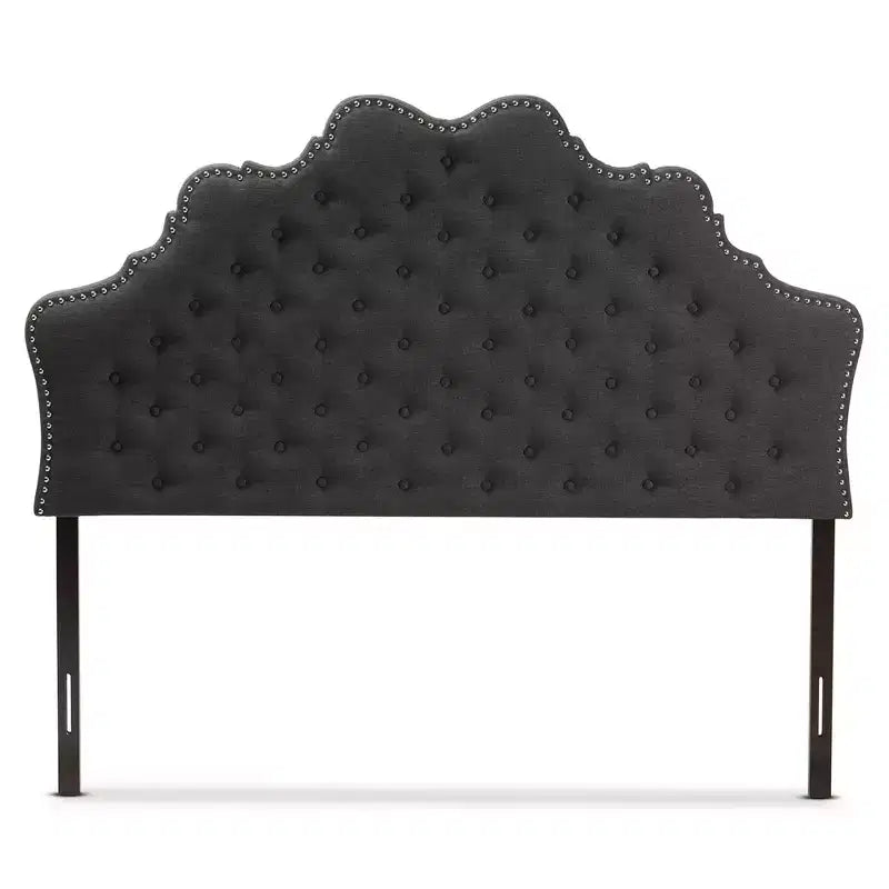 Modern and Contemporary Fabric Headboard Dark Gray