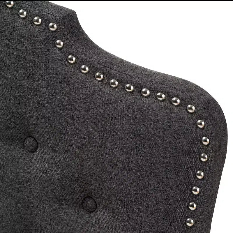 Modern and Contemporary Fabric Headboard Dark Gray