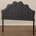 Modern and Contemporary Fabric Headboard Dark Gray