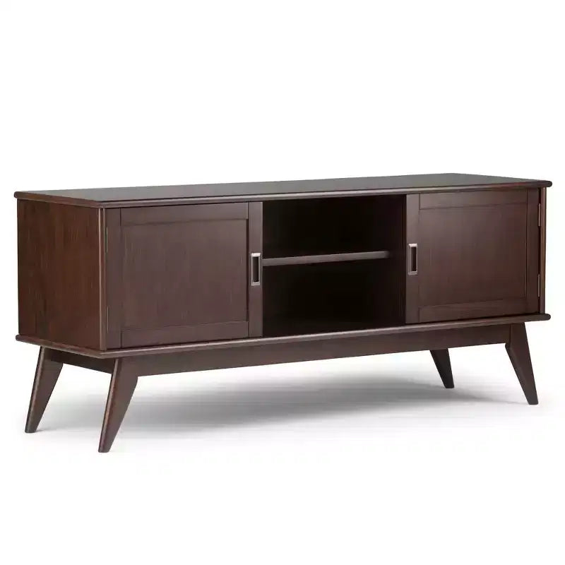 Solid Hardwood Mid-Century TV Stand for TVs up to 66