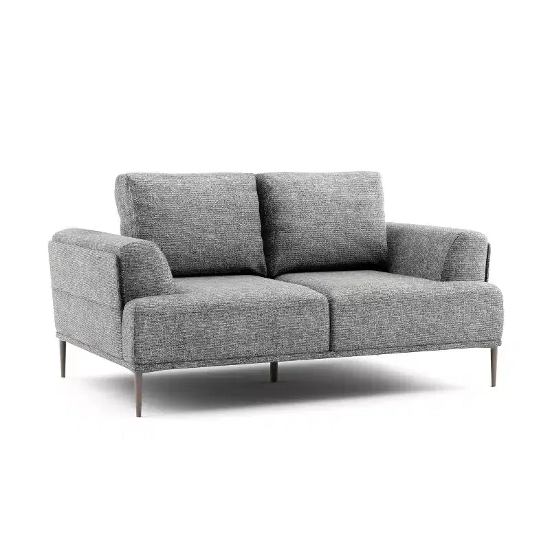 Dwuosobowa sofa o długości 65" z poduszką siedziska w kształcie litery T z szenilu i rozkładanym oparciem