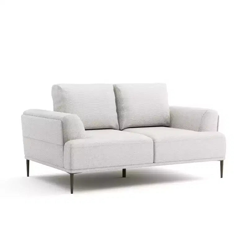 Dwuosobowa sofa o długości 65" z poduszką siedziska w kształcie litery T z szenilu i rozkładanym oparciem